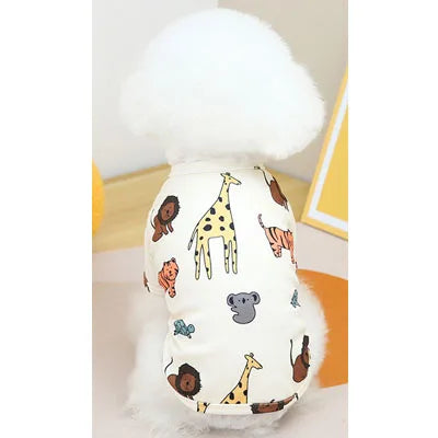 Dog Clothes Animal Pattern Clothing Hoodies Tshirt For Small Dogs Chihuahua Dachshund Costume Puppy Kitten Sweatshirt Shirts XXL