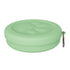 portable dog travel bowl, green 2-in-1 travel dog food and water dish with treat compartment for hiking and camping
