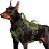 no-pull tactical dog harness for large dogs, army green reflective military vest with handle for Labrador and Siberian Husky
