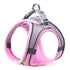 Pink adjustable reflective dog harness vest for small medium dogs, breathable chest rope set, comfortable nylon pet harness