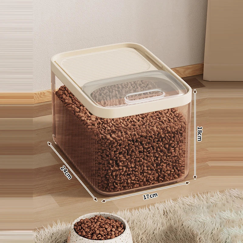 Dog Food Storage Container With Airtight Lid 5/10l Large Capacity Moisture Proof Dog Cat Dry Food Bin For Pet Supply Storage