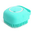silicone dog bath massage gloves blue 2-in-1 pet shampoo brush with soft silicone bristles for dog and cat bathing