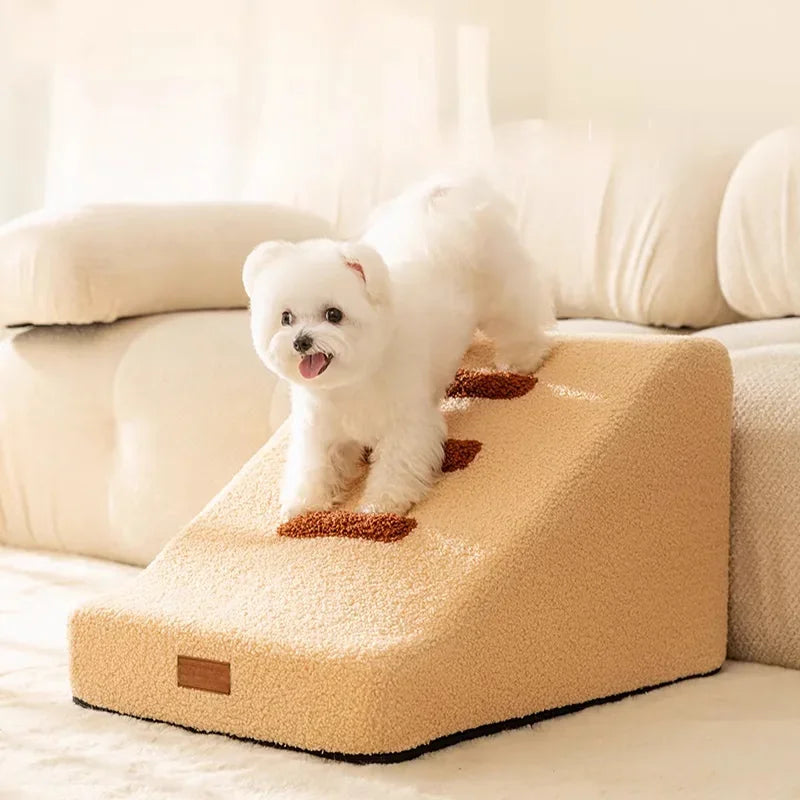 2/3  Steps Puppy Stairs Non-Slip Ladder Dogs Pets Secure Stairs Ramp for Dogs Protect Older Dogs  with Joint Pain Sofa Bed Ladde