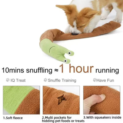 snail sniffing mat for dogs and cats interactive odor-hiding fleece puzzle toy for sniffing training and treat play