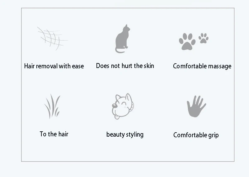 double sided pet deshedding brush for easy hair removal, gentle skin care, comfortable grip, and pet grooming