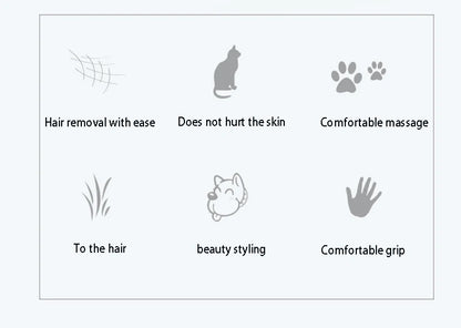 double sided pet deshedding brush for easy hair removal, gentle skin care, comfortable grip, and pet grooming