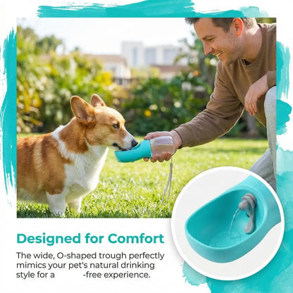 portable dog water bottle for outdoor pet hydration, leakproof travel bowl for dogs and cats, easy handheld drinking dispenser