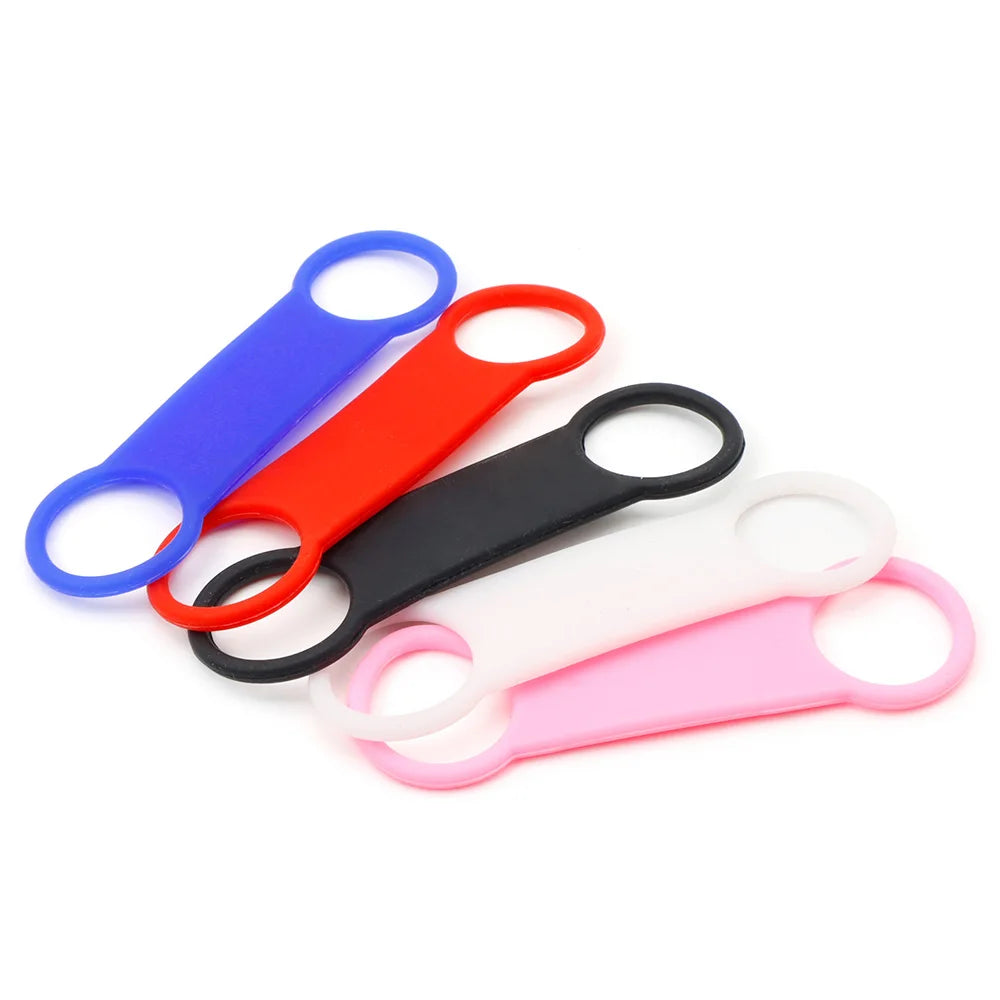 Wholesale 20PCS pet identity silicone blank dog accessories matching collar anti-loss nameplate featuring colorful silicone tags.