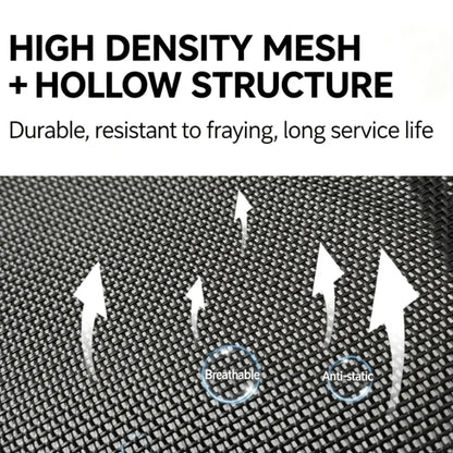 Waterproof raised mesh dog bed with high-density breathable hollow structure for cooling and anti-static comfort.