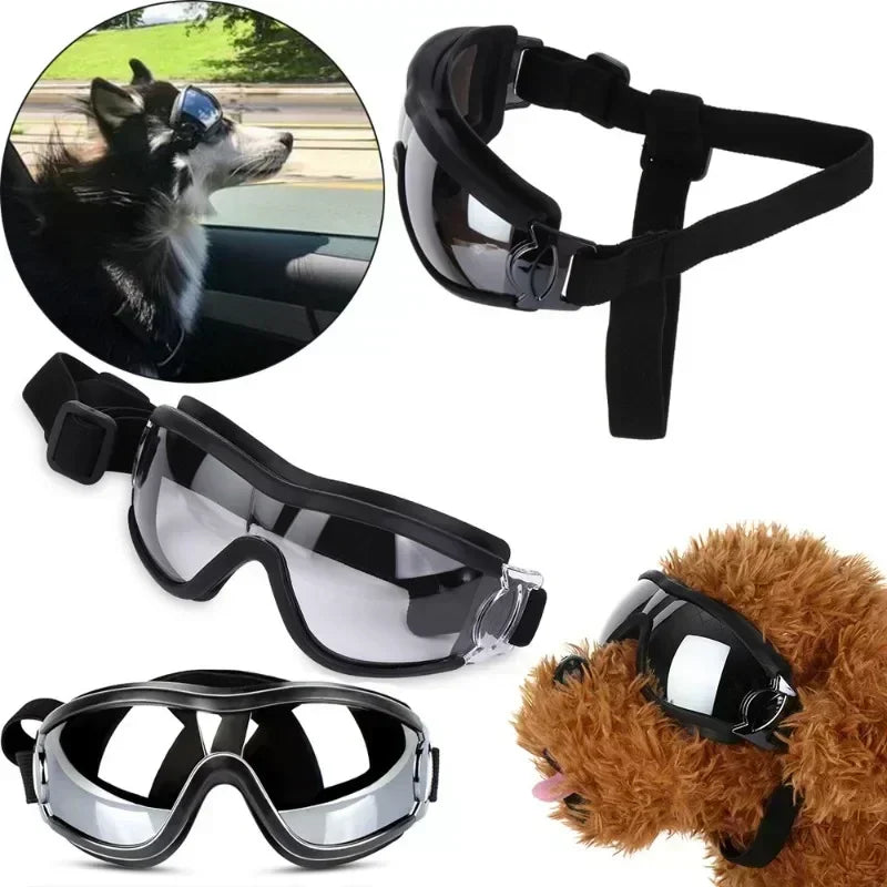 Dog Goggles Glasses Dog Sunglasse Eye-wear Pet Eye Protection Anti-UV Grooming Useful Photos Props Adjustable Dress Up Goggles