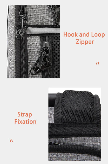 Pet Backpack Portable Breathable Outdoor Foldable Expandable Cat &amp; Dog Backpack Large Capacity Oxford Cloth Cat Carrying Bag
