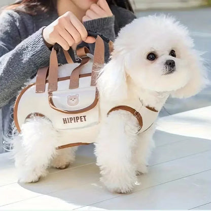 Cute dog backpack carrier for small pets, breathable travel pet carry bag for walking and daily use