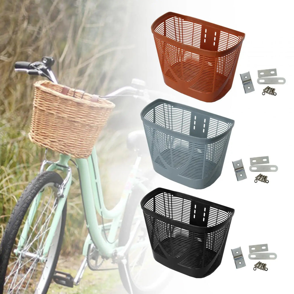 Bike Front Basket Carrier Basket Universal Kids Bike Frame Cargo Carrier Storage Box for Dog Puppy Cats for Camping Shopping