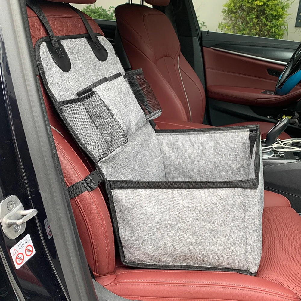 Dog Car Seat,Puppy Booster Seat for Car Front Seat with Storage Pockets,Pet Booster Car Seat for Small to Medium Dog.