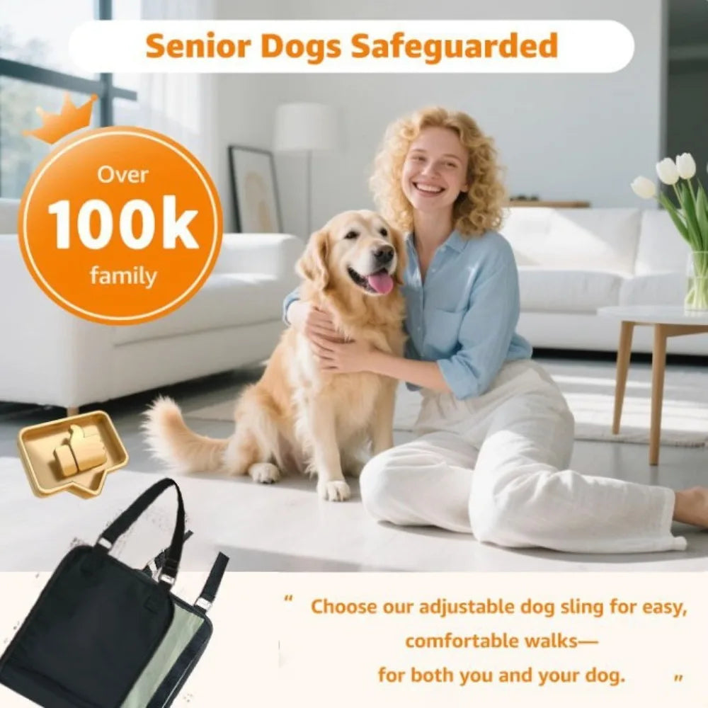 Dog Rear Leg Support Harness - Mobility Aid for Post-Surgical Pets, Assist with Walking and Standing