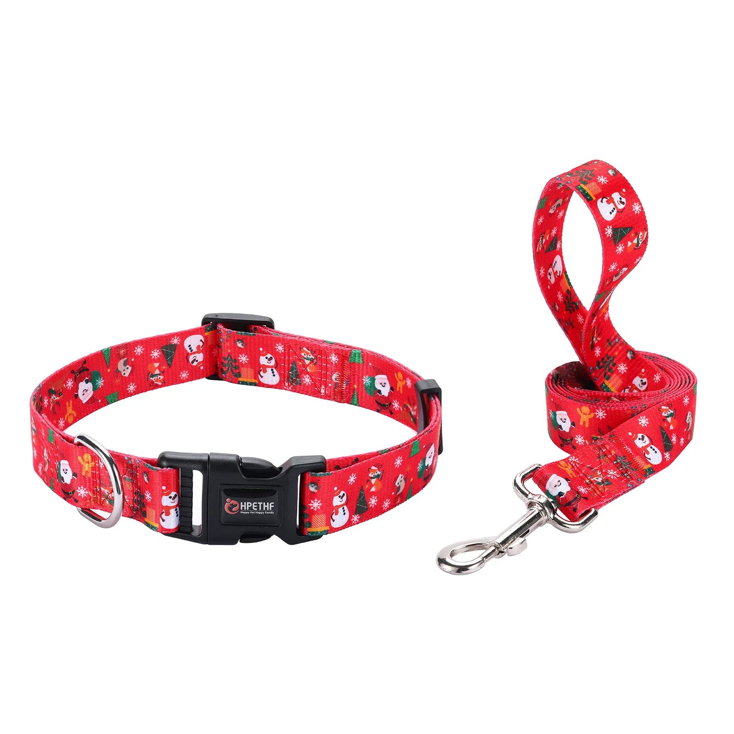 Printed Christmas Dog Collar Pet Collars Adjustable Dog Collars Strong and Durable for Medium Large Dog Collars Pet Accessories