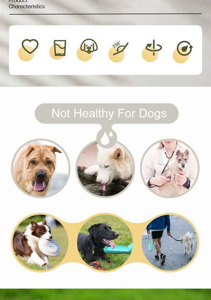 portable dog water bottle dispenser for outdoor hiking, foldable dog drinking bowl for small and large dogs