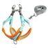 adjustable dog harness leash set for small dogs, breathable vest-style harness with leash, color D