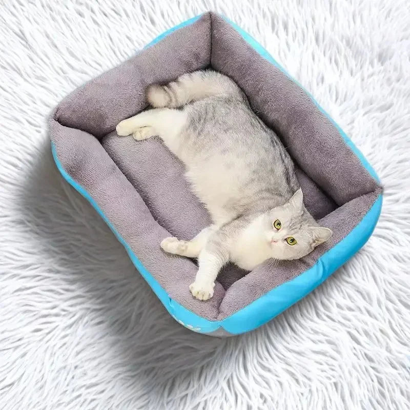 calming plush dog bed for small dogs and cats, soft deep sleeping cushion with corduroy comfort