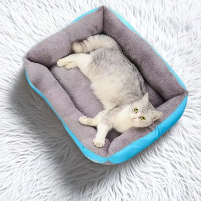 calming plush dog bed for small dogs and cats, soft deep sleeping cushion with corduroy comfort