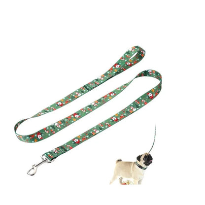 Printed Christmas Dog Collar Pet Collars Adjustable Dog Collars Strong and Durable for Medium Large Dog Collars Pet Accessories
