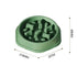 Green anti-choking slow feeder bowl for dogs and cats, round thickened non-slip maze design, 218x201x40mm