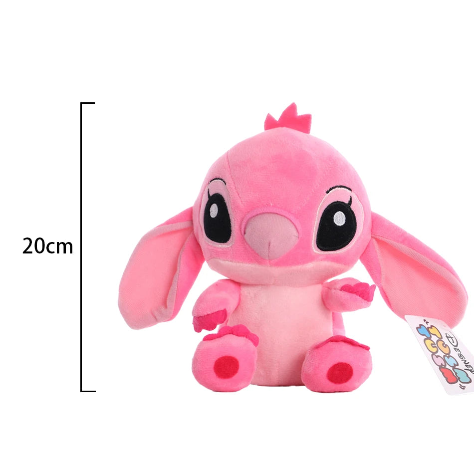 Pink stitch stuffed plush doll, 20cm cartoon anime plush toy for kids, birthday, Christmas, Halloween gift