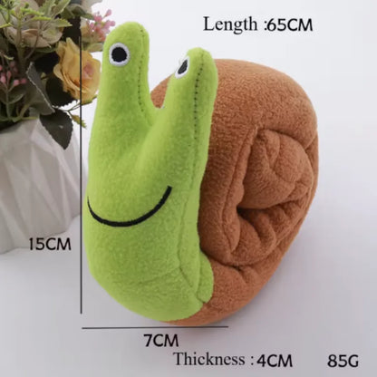 snail sniffing mat for dogs and cats snail-shaped plush odor-hiding training toy for interactive sniffing play