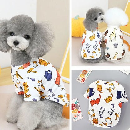 Dog Clothes Animal Pattern Clothing Hoodies Tshirt For Small Dogs Chihuahua Dachshund Costume Puppy Kitten Sweatshirt Shirts XXL