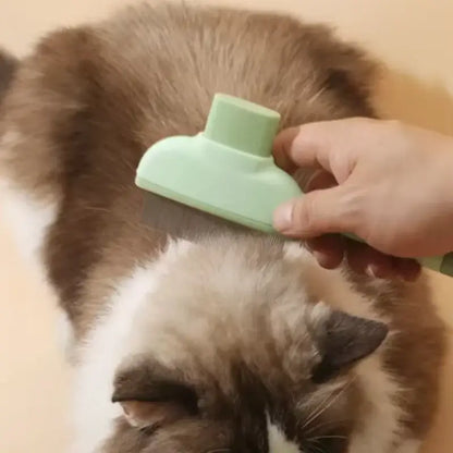 pet deshedding brush for cats and dogs, ergonomic grooming brush removes loose fur and helps restore a shiny coat