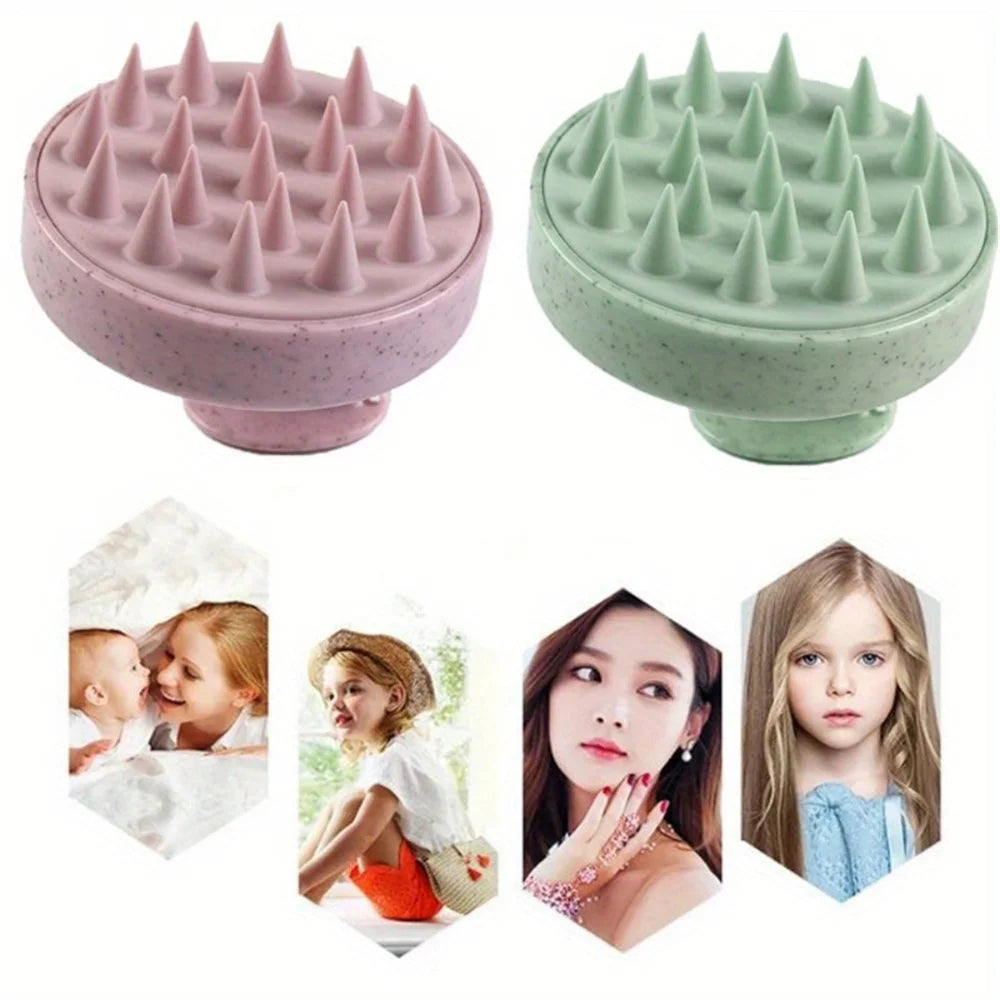 Silicone scalp massage brush for shampooing, scalp care, and body massage, soft brush teeth for comfortable hair washing