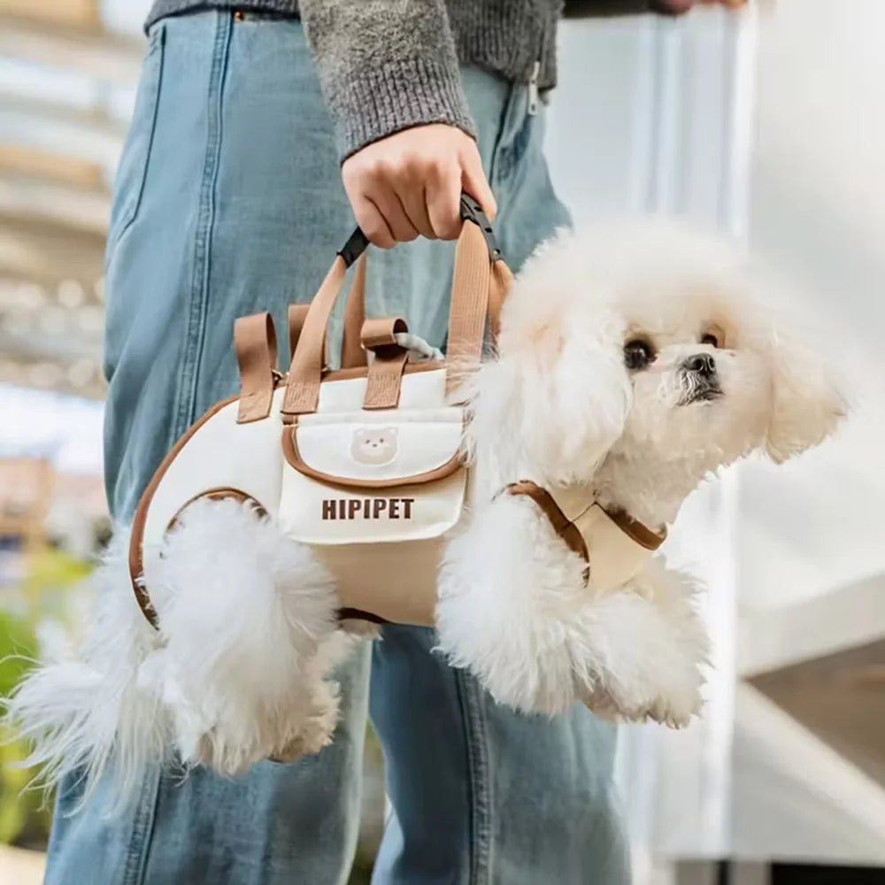 dog backpack carrier for small pets, breathable travel pet carrier bag for walking and daily use