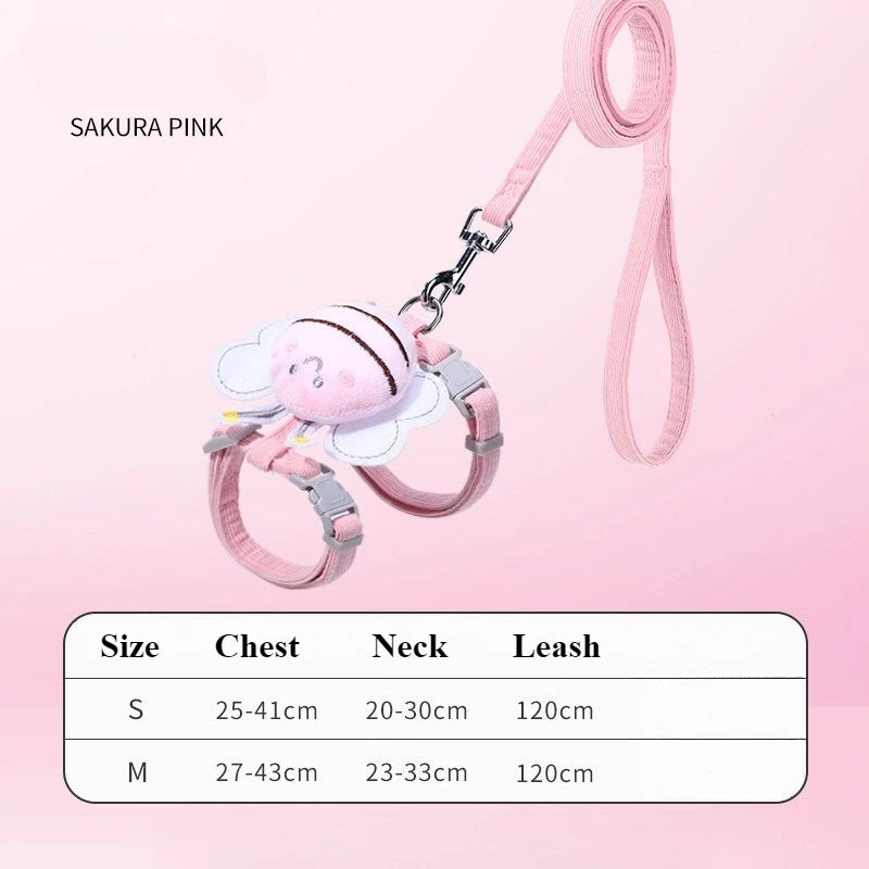 Cat Harness and Leash Sets Adjustable Dog Harness for Small Dogs Breashable Pet Harness Out Walking Dog Kitten Accessories