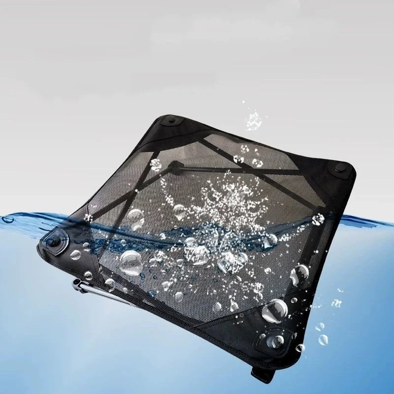 waterproof raised mesh dog bed for cooling airflow, portable elevated puppy sleeping bed for camping, yard, and balcony