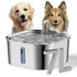 7L stainless steel dog water fountain with filter, quiet indoor automatic pet drinker for large dogs