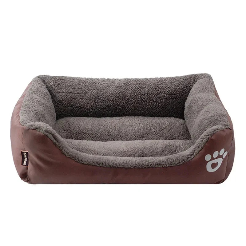 large dog bed house cozy square pet kennel with soft plush interior for small, medium, and large dogs