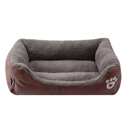 large dog bed house cozy square pet kennel with soft plush interior for small, medium, and large dogs