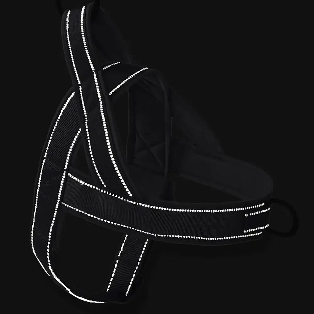 anti-pull dog harness for large dogs black reflective 1000D nylon tactical training vest with handle