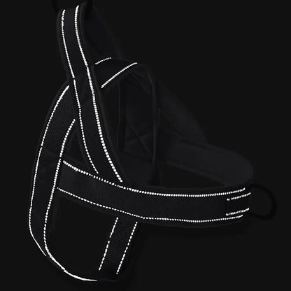 anti-pull dog harness for large dogs black reflective 1000D nylon tactical training vest with handle