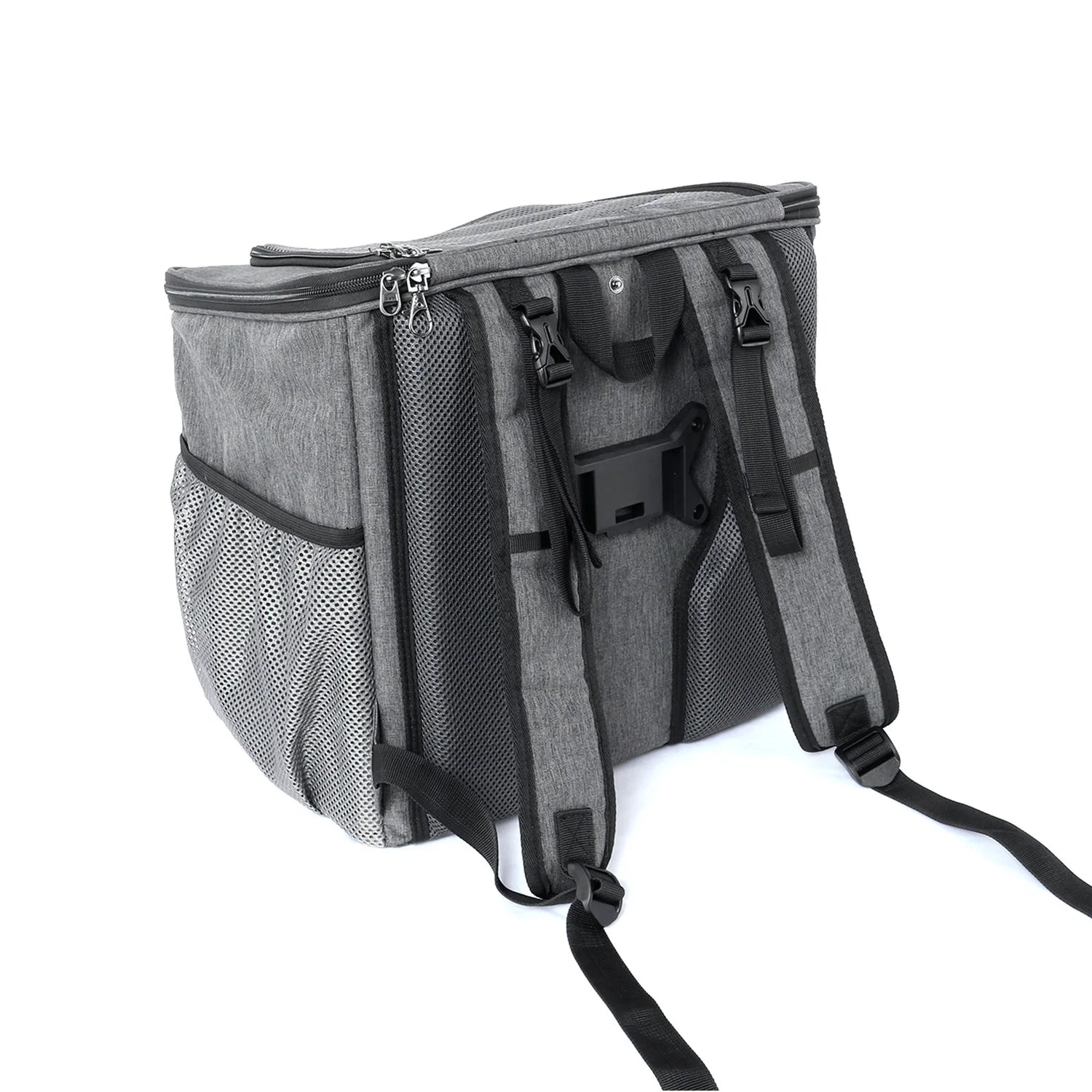 Dog bike basket carrier backpack for small pets, expandable Oxford cloth pannier with secure straps