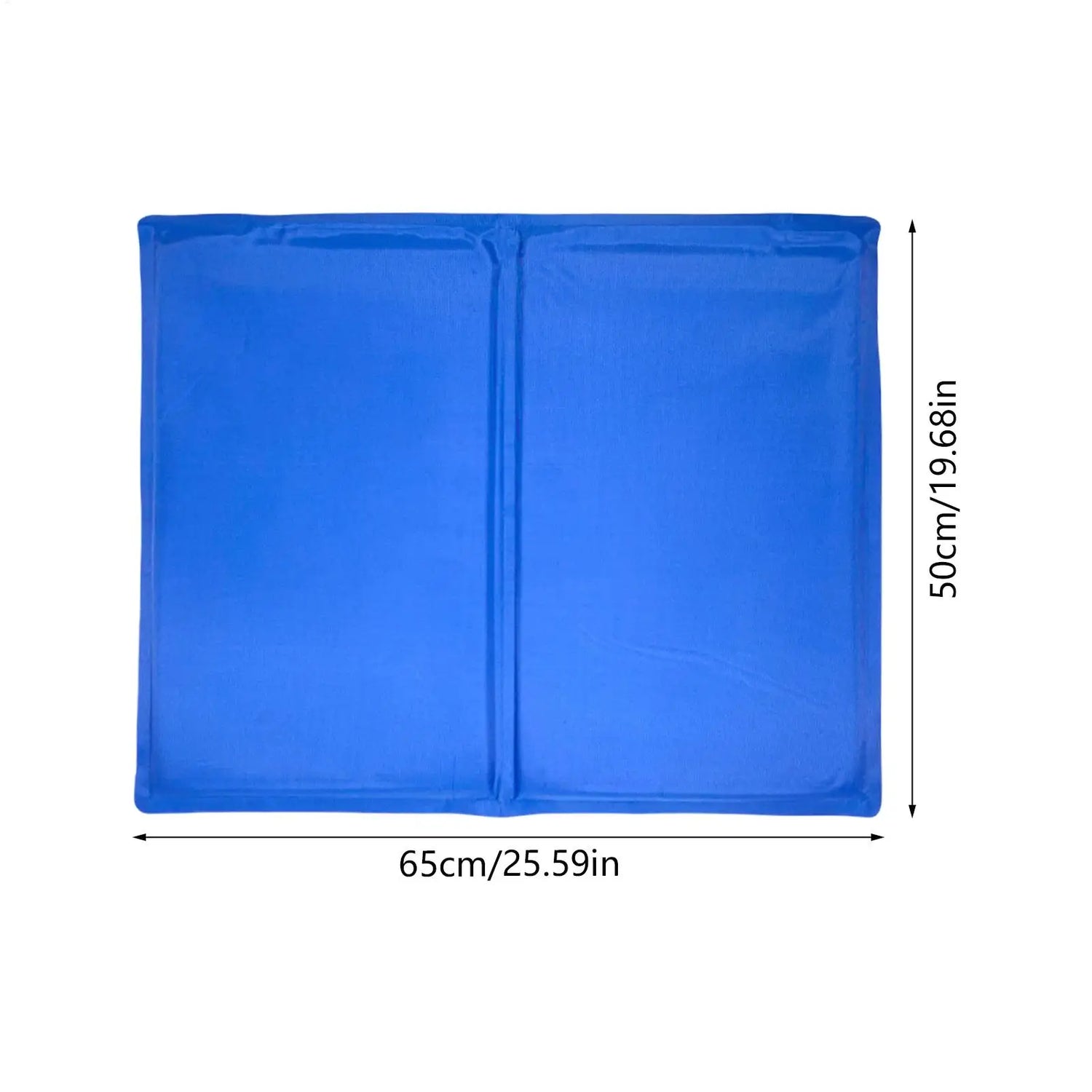 Blue self cooling dog mat for dogs and cats, 65x50cm portable summer sleep pad for hot weather