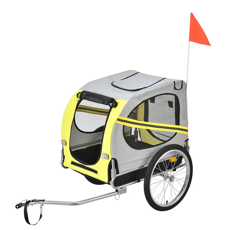 Dog Bike Trailers for Cycling Adventures Outdoor Pet Carriers Bike Tail Wagon Touring Bicycle Trailer for Dog