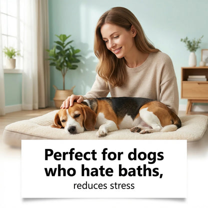 No Rinse Dog Waterless Shampoo Spray Deep Cleansing Deodorizing for Puppies Senior Dogs Moisturizing Shiny Fur Grooming Care