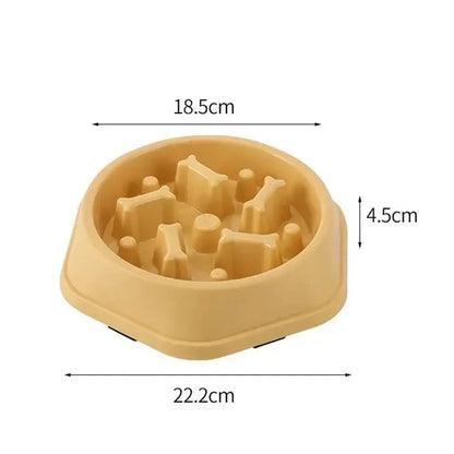 slow feeder dog bowl anti-choking puzzle pet bowl, 22.2cm wide, 4.5cm high, anti-slip feeder for small and medium dogs