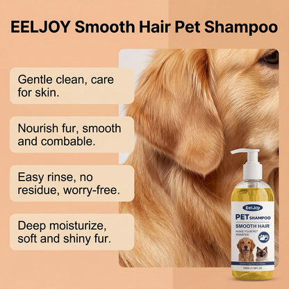 EELJOY smooth hair pet shampoo, moisturizing pet shampoo for sensitive skin, gentle clean and deep moisture