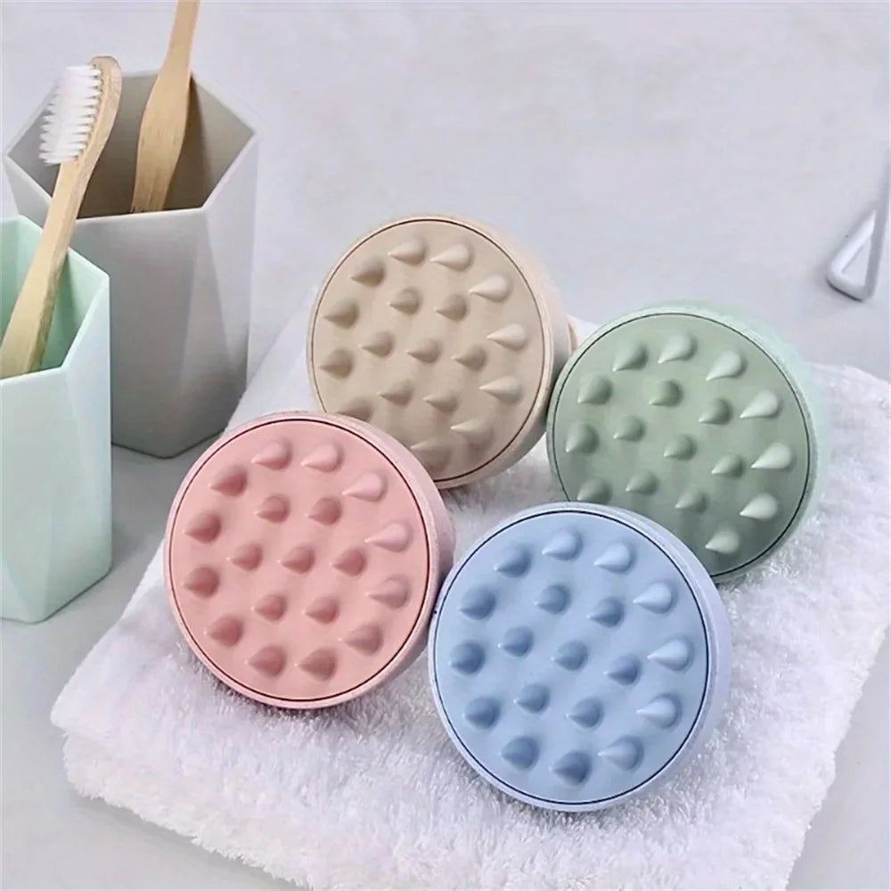 silicone scalp massage brush for shampoo and body massage, soft scalp exfoliation and hair washing