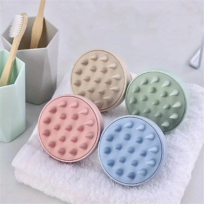 silicone scalp massage brush for shampoo and body massage, soft scalp exfoliation and hair washing