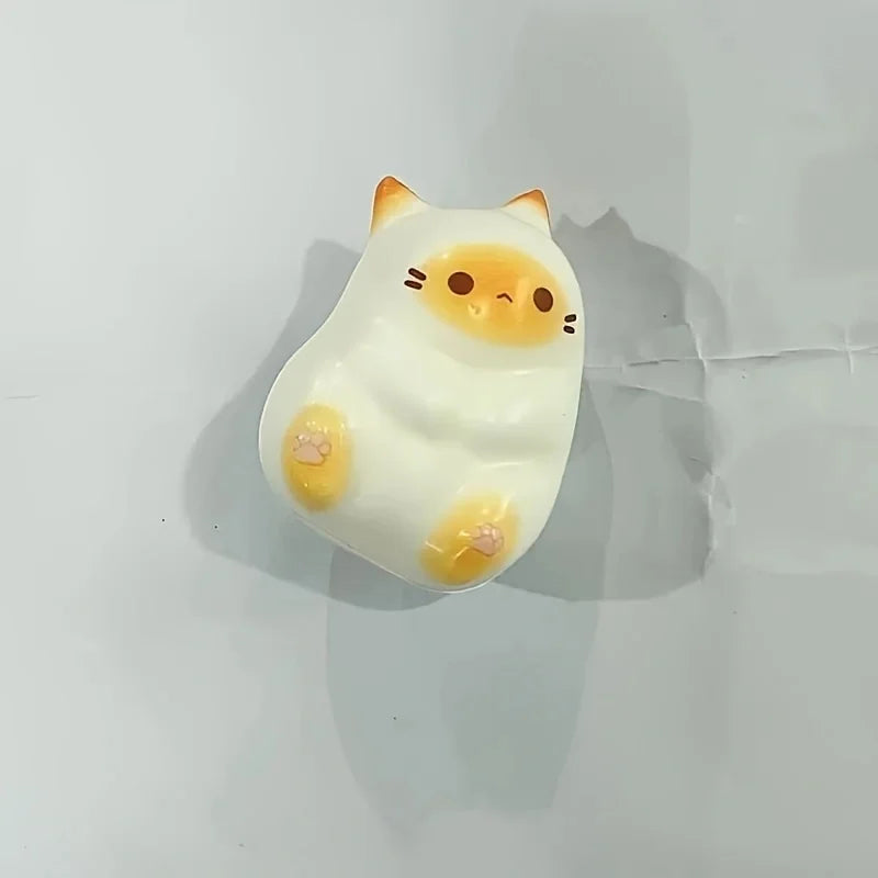 Cute cat squeeze toy with soft slow rebound PU design, adorable kawaii stress relief fidget for kids and adults