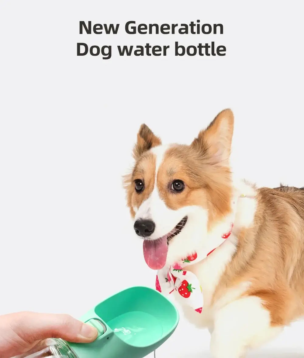 New generation leakproof dog water bottle for outdoor travel, portable water feeder for dogs and cats