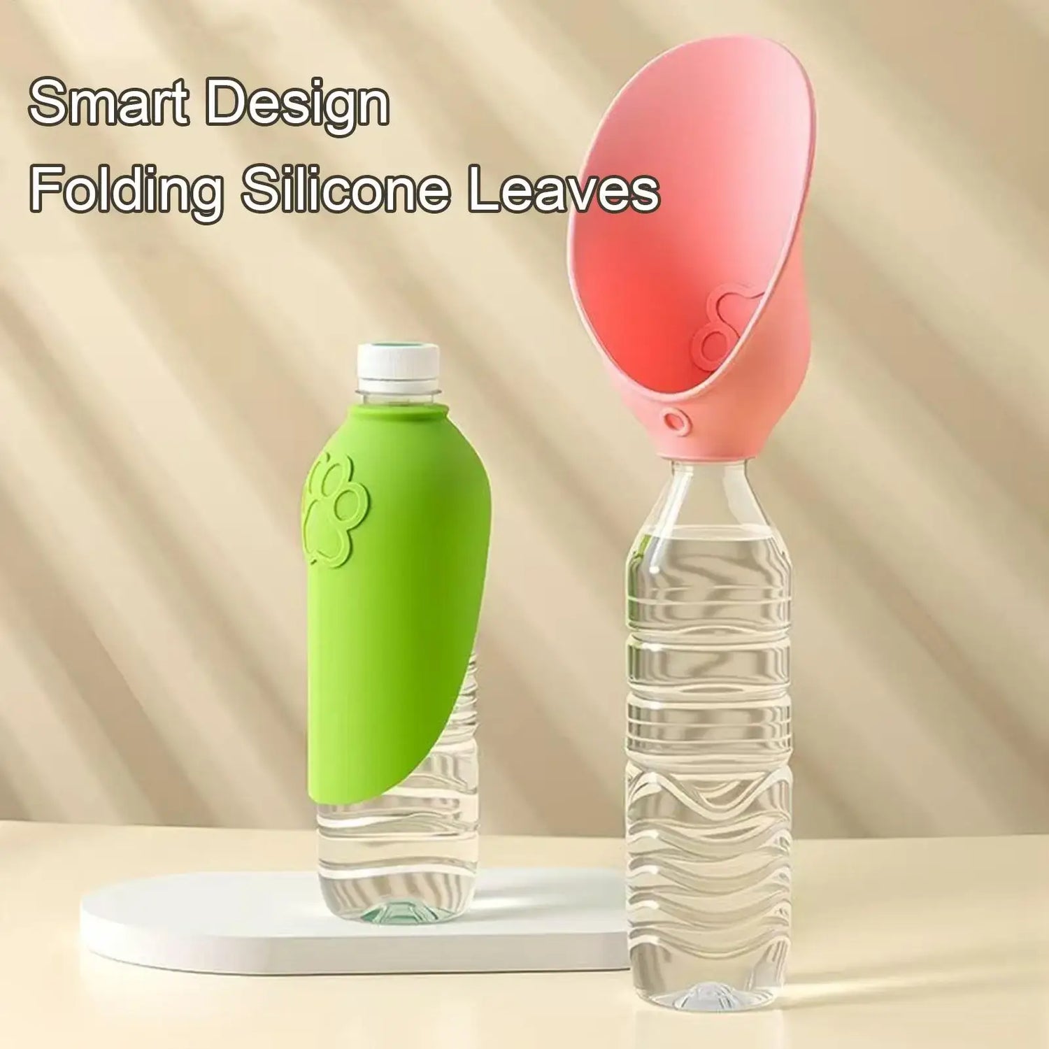 portable dog water bottle with foldable silicone bowl for outdoor pet hydration during hiking and travel